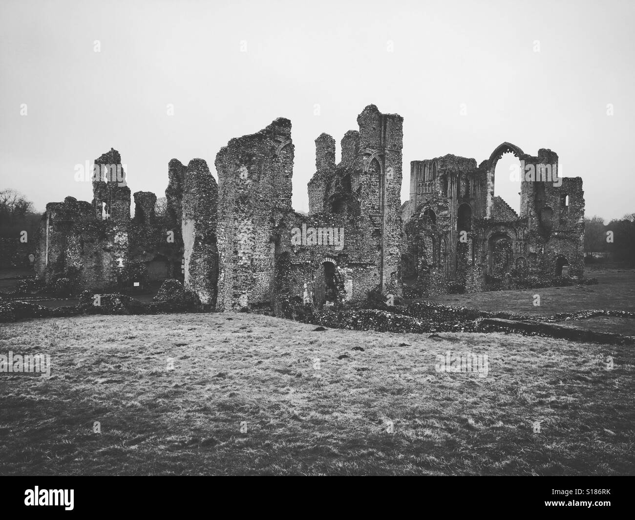 Castle Acre Priory rovine Foto Stock