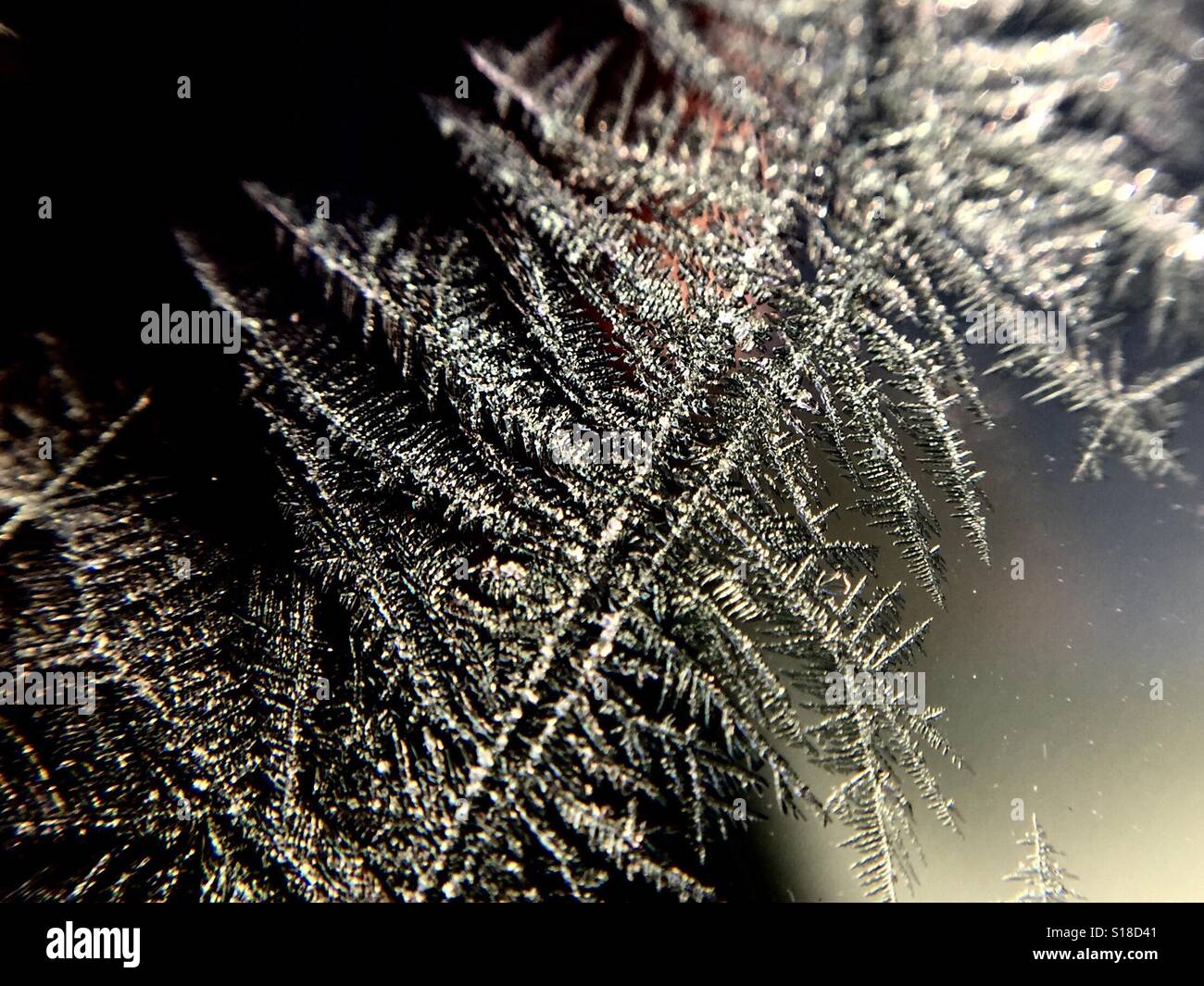 Frosty parabrezza Foto Stock