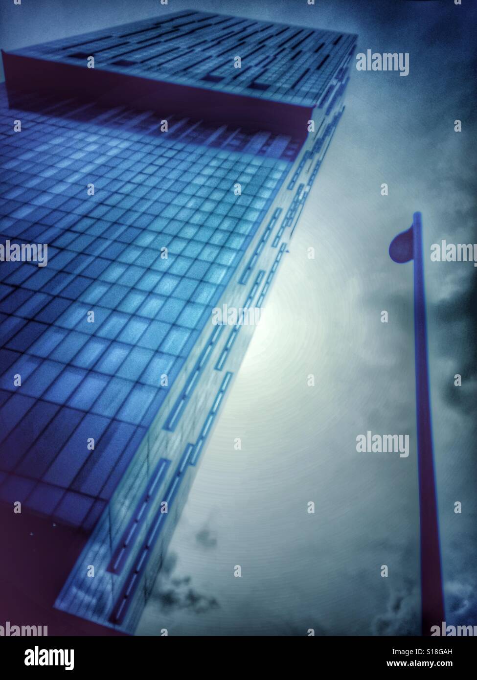 Beetham Tower Manchester REGNO UNITO - Immagine stock catturata con smartphone