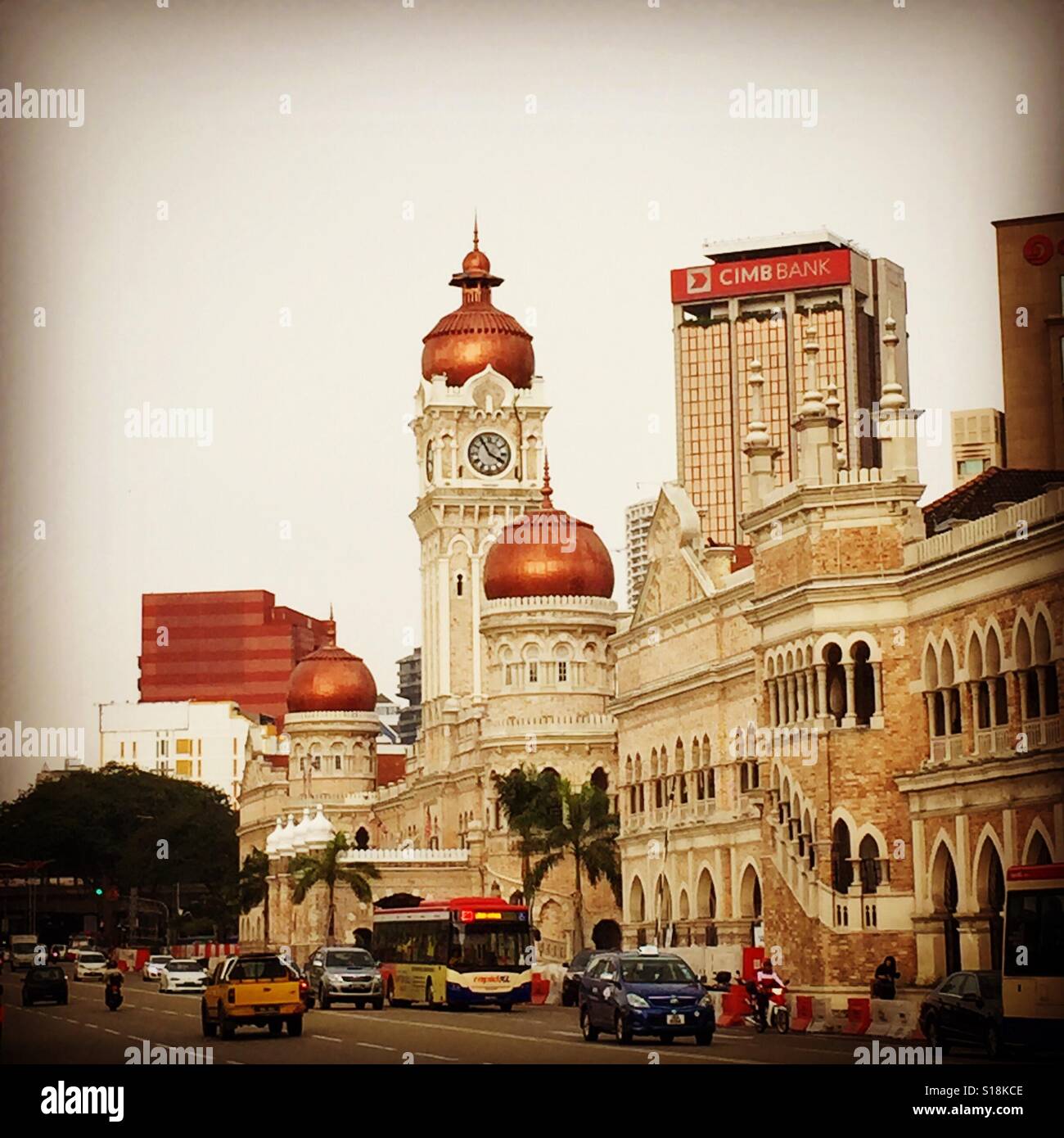 Paesaggio cittadino di Kuala Lumpur in Malesia - Immagine stock catturata con smartphone