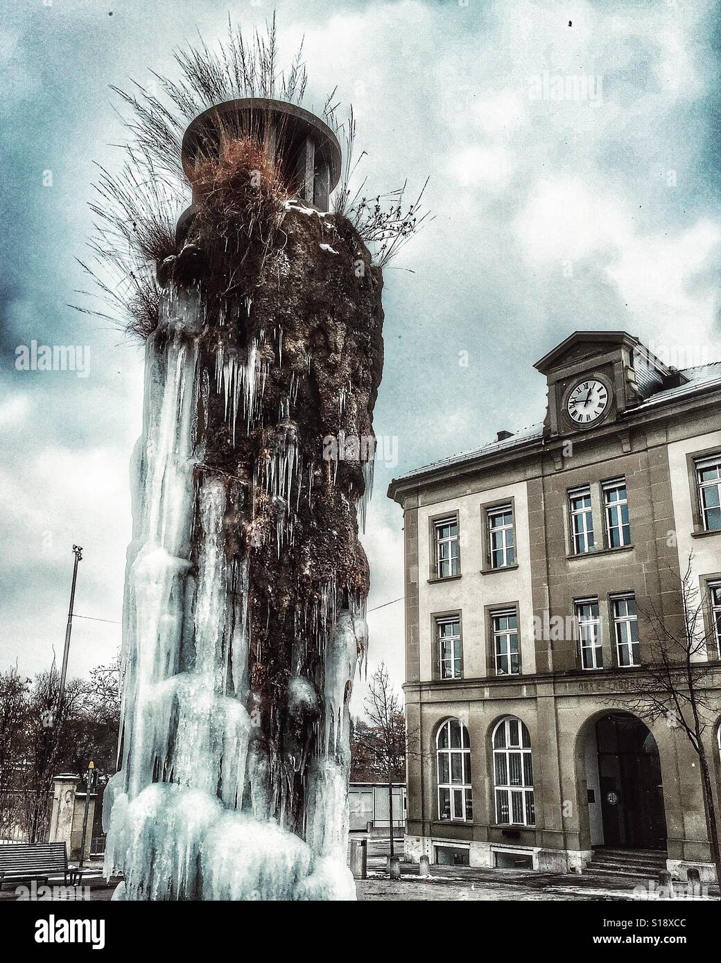 Scultura congelati a Berna, Svizzera Foto Stock