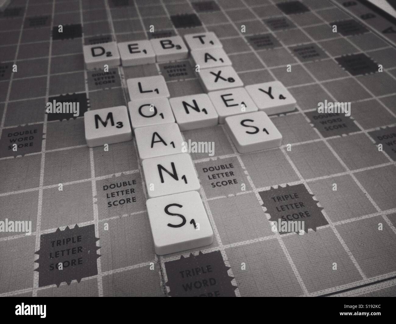 Consiglio di Scrabble Foto Stock