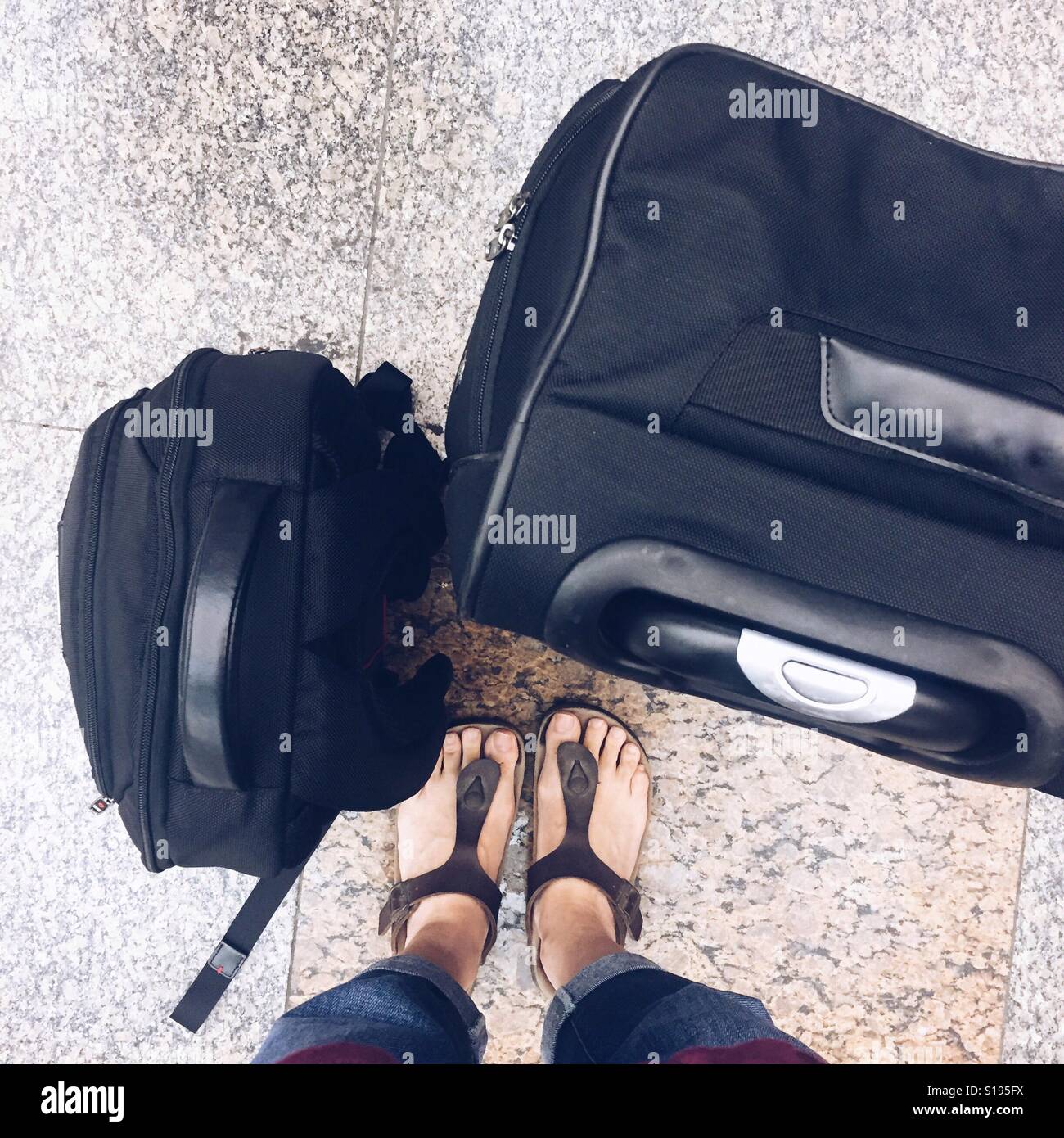 Viaggiatore - Immagine stock catturata con smartphone