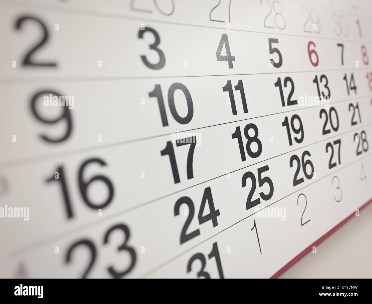 In prossimità di un calendario di Office - Immagine stock catturata con smartphone