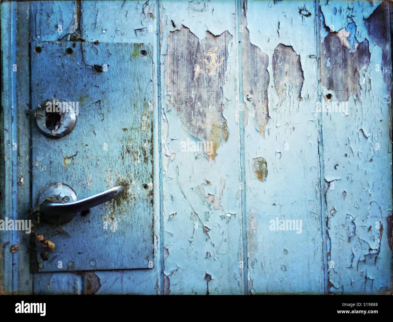 La porta blu Foto Stock