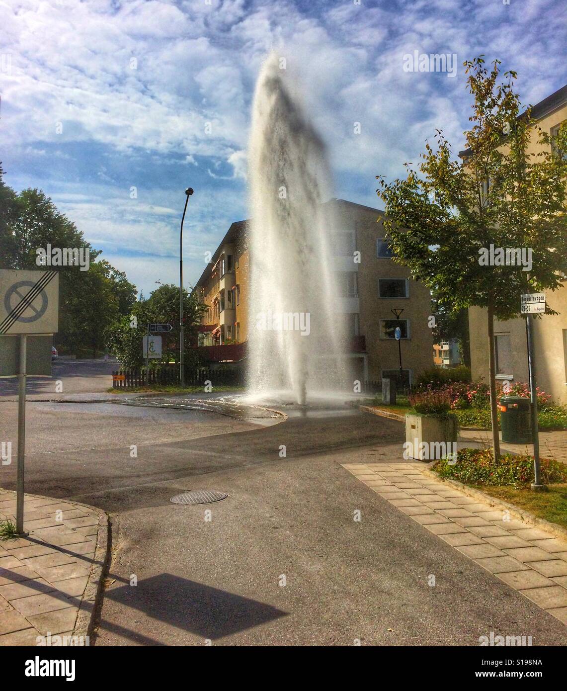 Drammatica perdita acqua in Sätra, Svezia Foto Stock