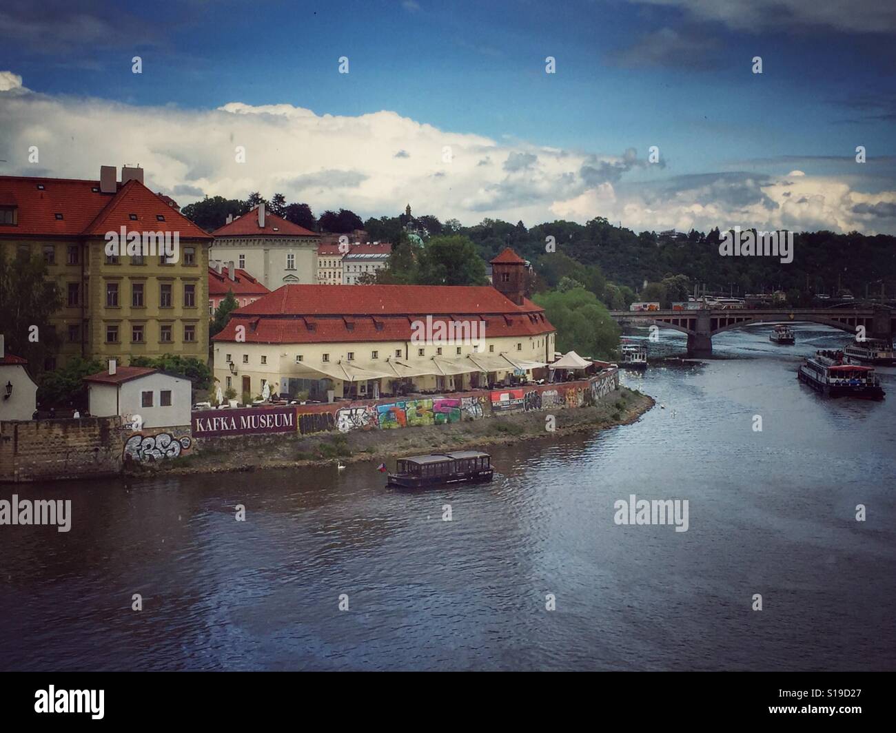 Praha - Chez Repubblica , Charlie's bridge visualizza Foto Stock
