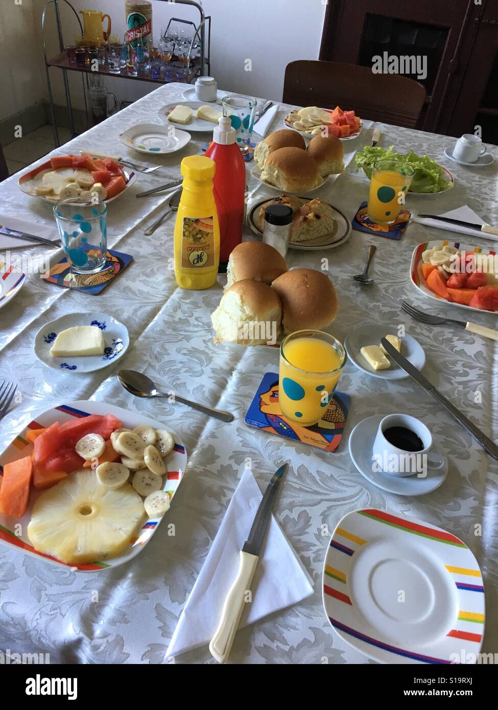 Colazione cubana - Immagine stock catturata con smartphone