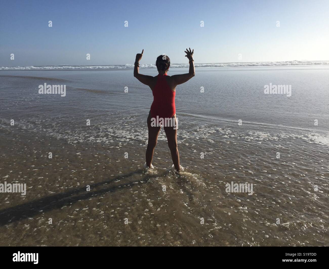 Bella giornata in spiaggia in Australia Foto Stock