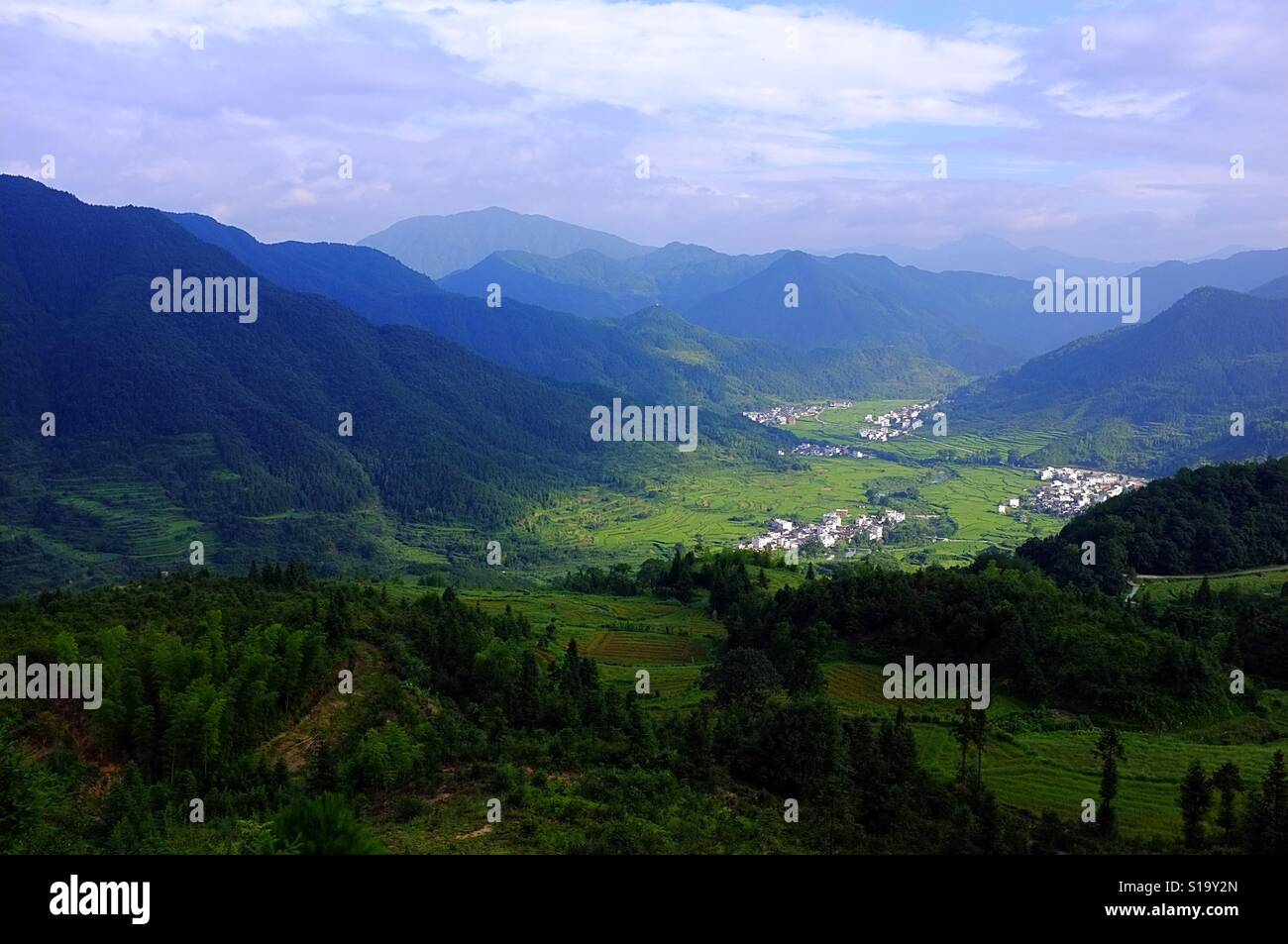 Villaggi di montagna Foto Stock