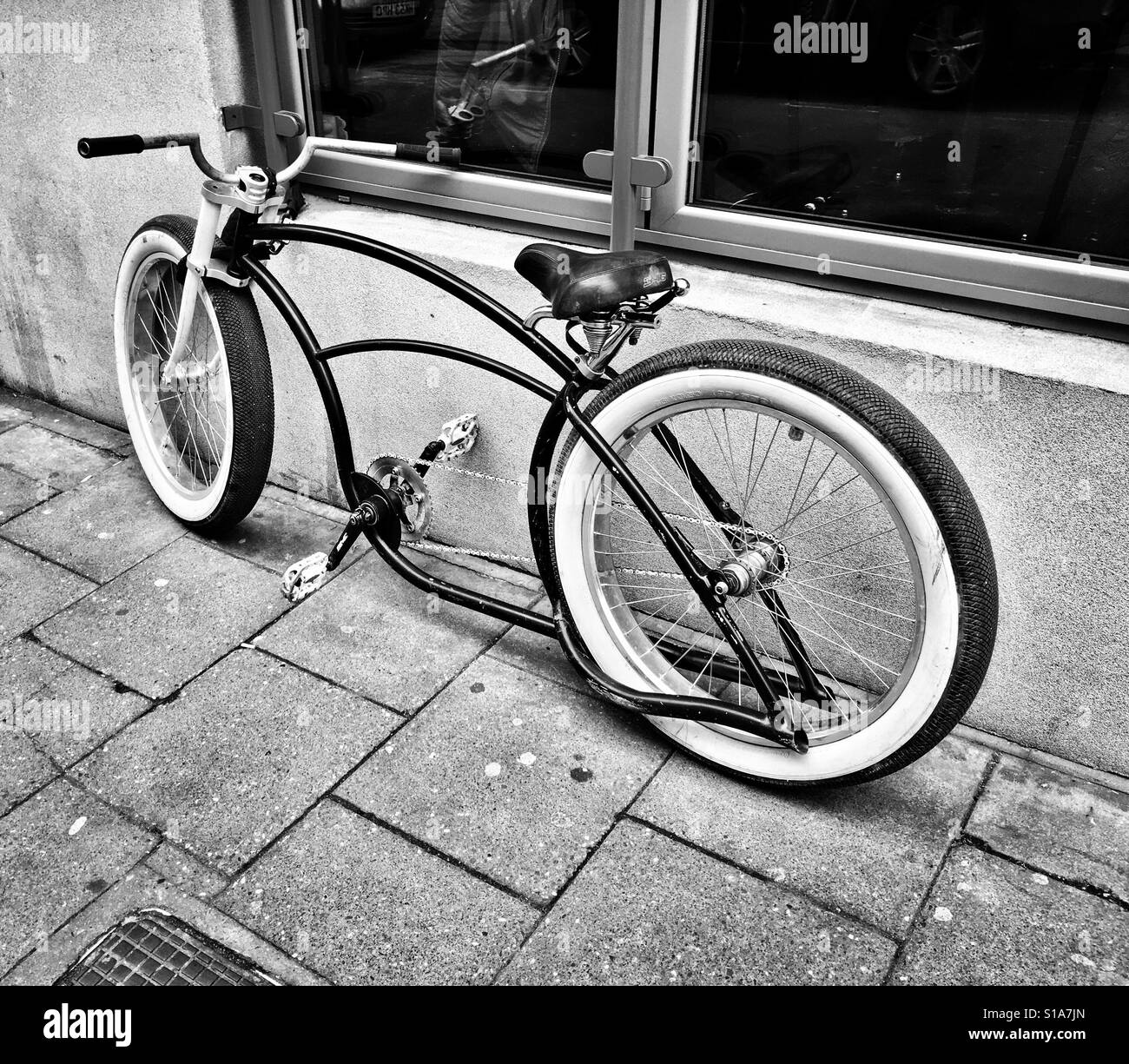 Un insolito bicicletta vista su una strada di Bristol, Regno Unito Foto Stock