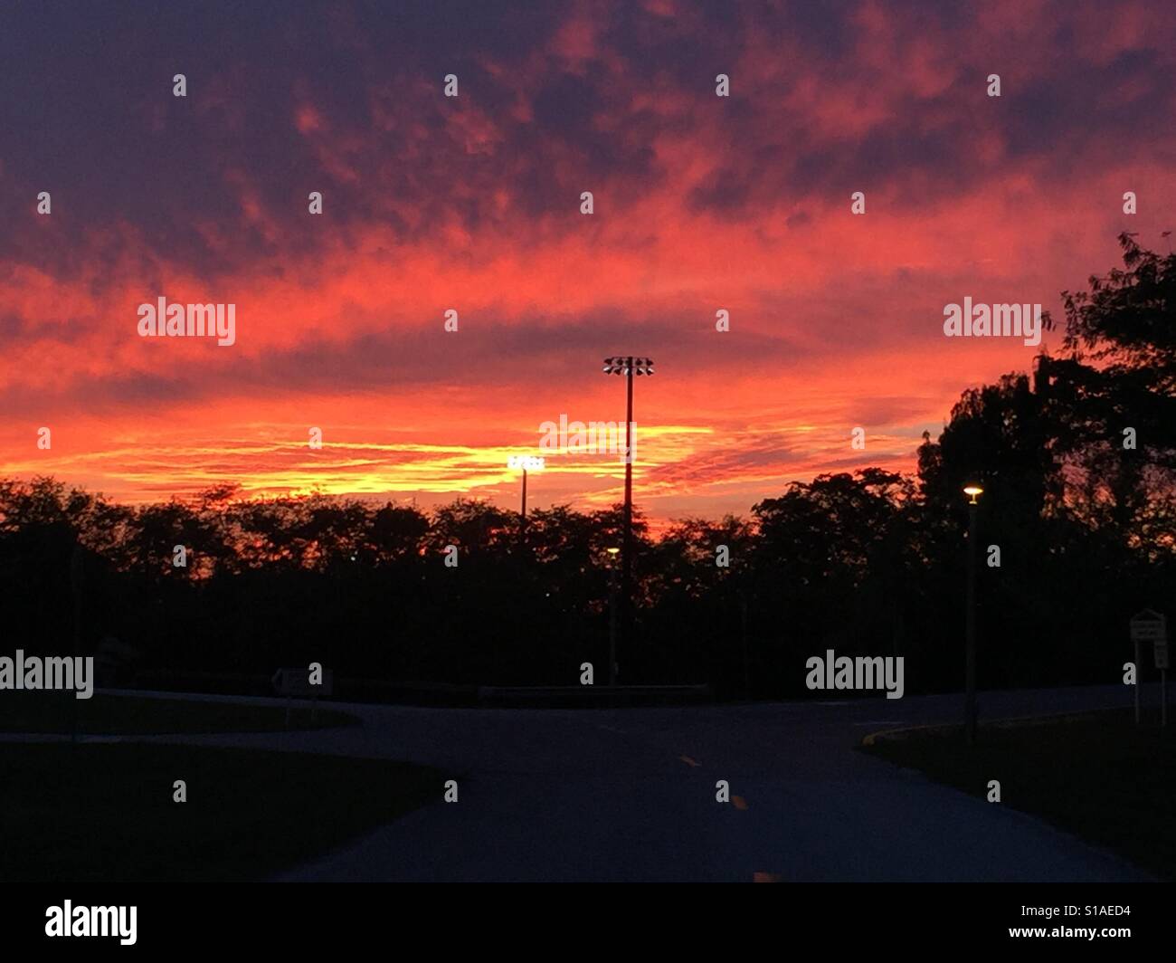 Sunset shot in Florida del sud - Immagine stock catturata con smartphone