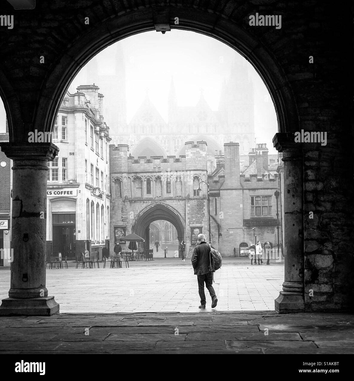 Piazza del Duomo, Peterborough, CAMBRIDGESHIRE. Inghilterra Foto Stock