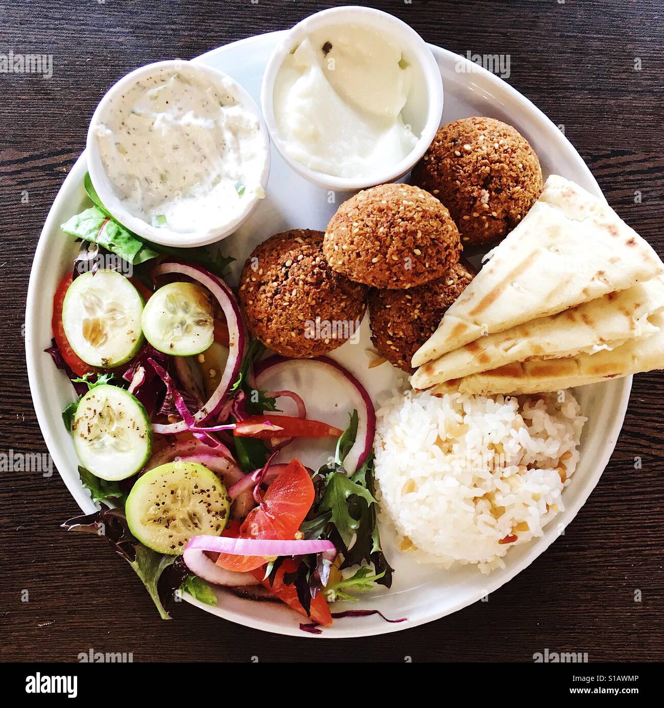 Piatto di falafel Foto Stock