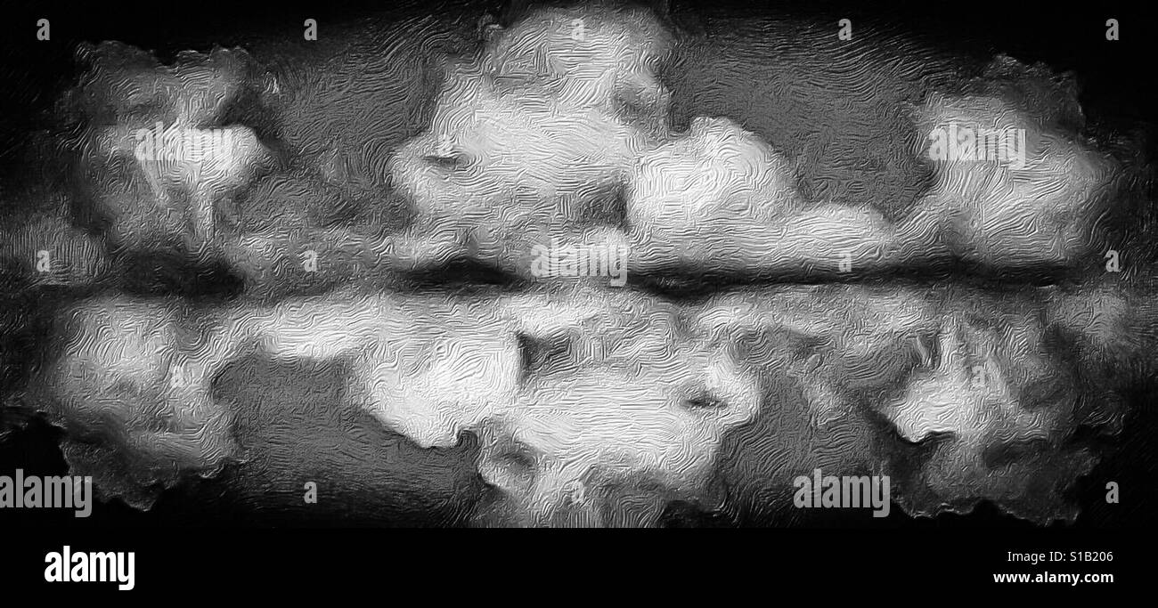 Nuvole riflessa - Immagine stock catturata con smartphone