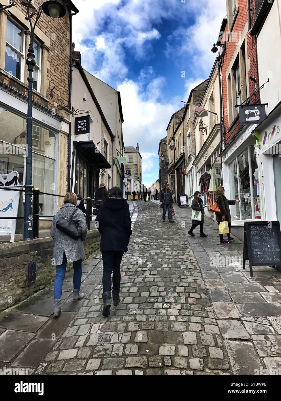 Salire a piedi a Catherine Hill, Frome, Somerset Foto Stock