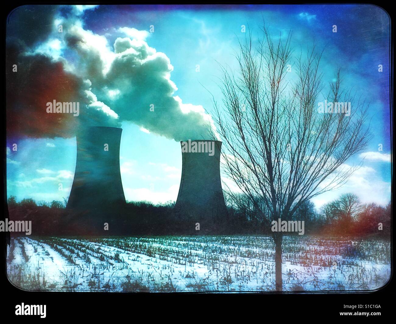 Impianto nucleare Foto Stock