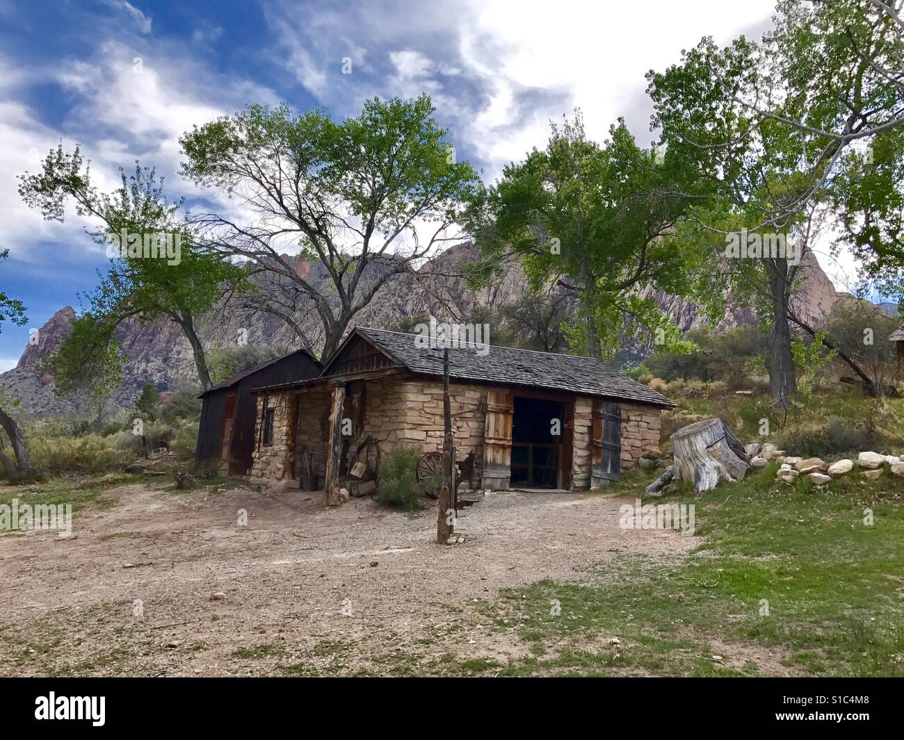 Azienda agricola capannone Foto Stock