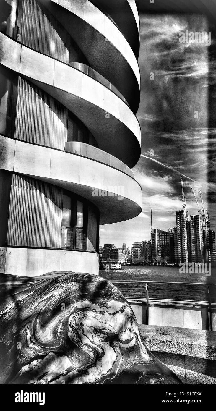 Curva di architettura contemporanea Foto Stock