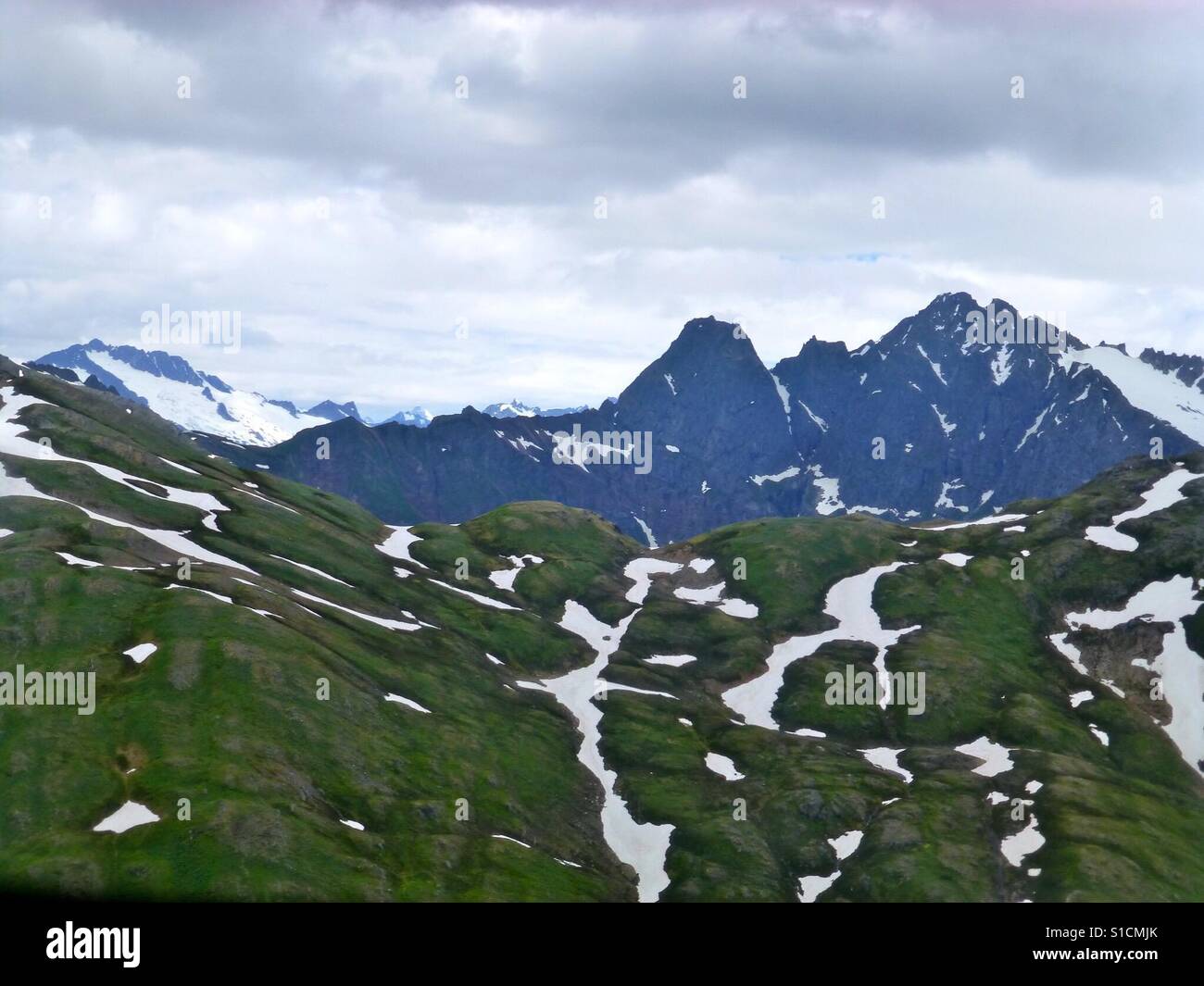 Viaggio in elicottero di Mendenhall Glacier in Alaska Foto Stock