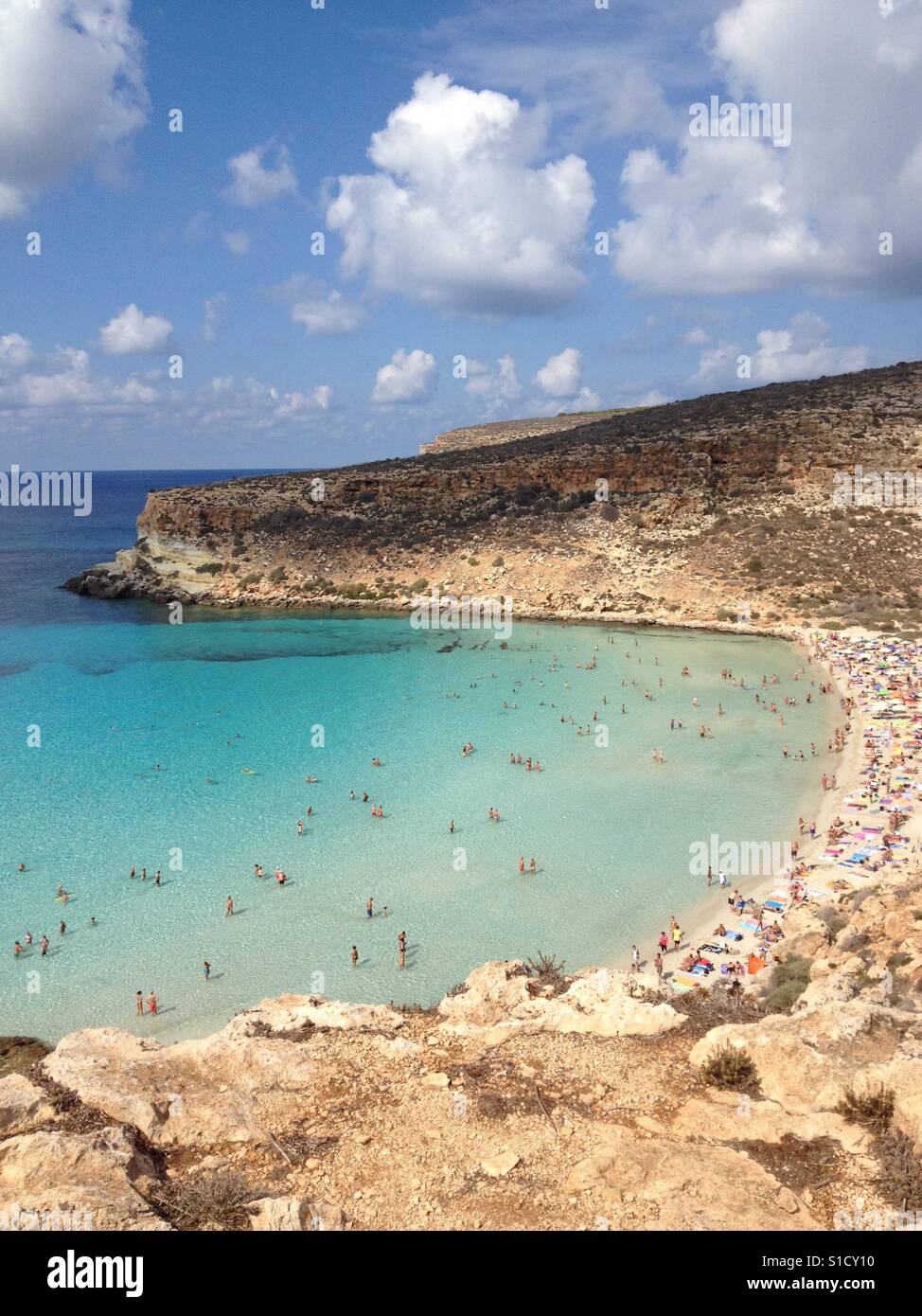 Spiaggia Dei Conigli Lampedusa Sicilia Italia Foto