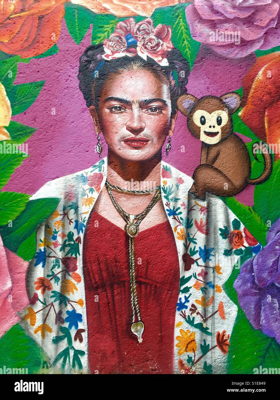 Frida kahlo street art immagini e fotografie stock ad alta