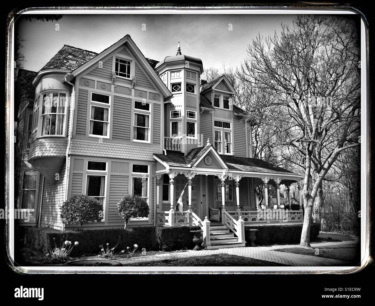 Casa coloniale in Niagara sul lago Ontario. Foto Stock