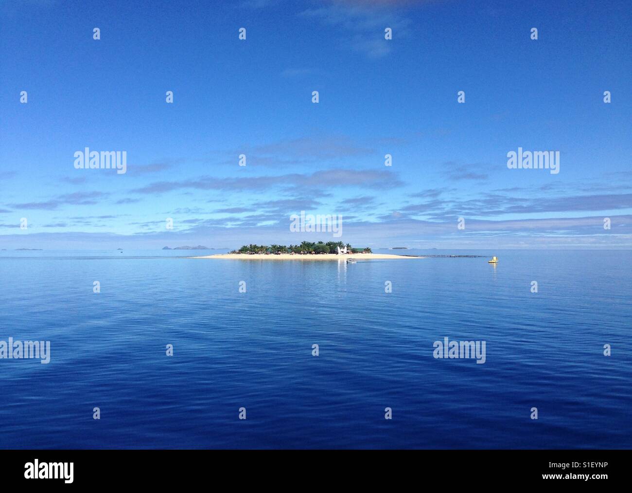 South Sea Island nelle isole Figi - Immagine stock catturata con smartphone
