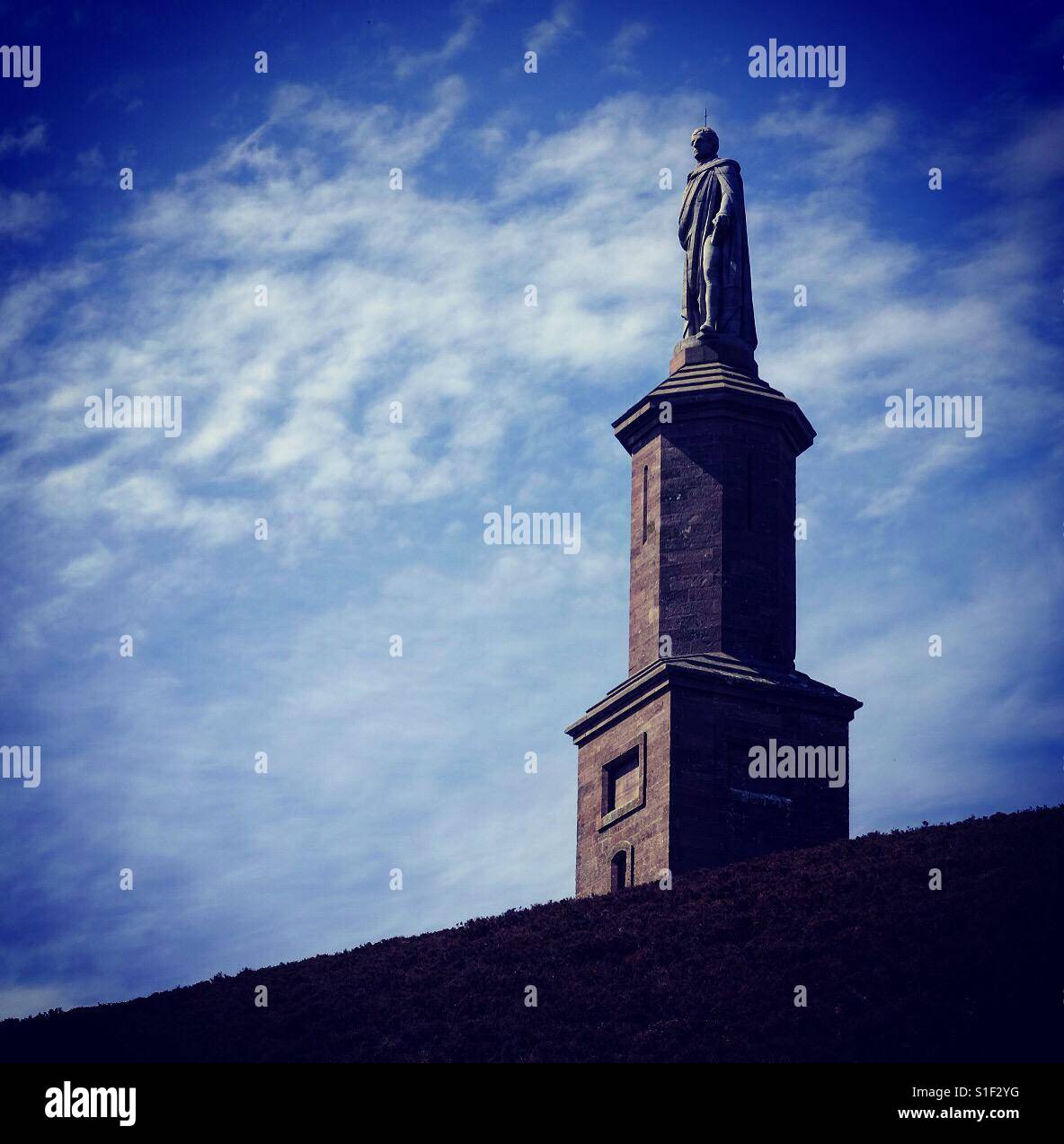 Il Duca di Sutherland statua sul Ben Bhragghie, Scozia. Foto Stock