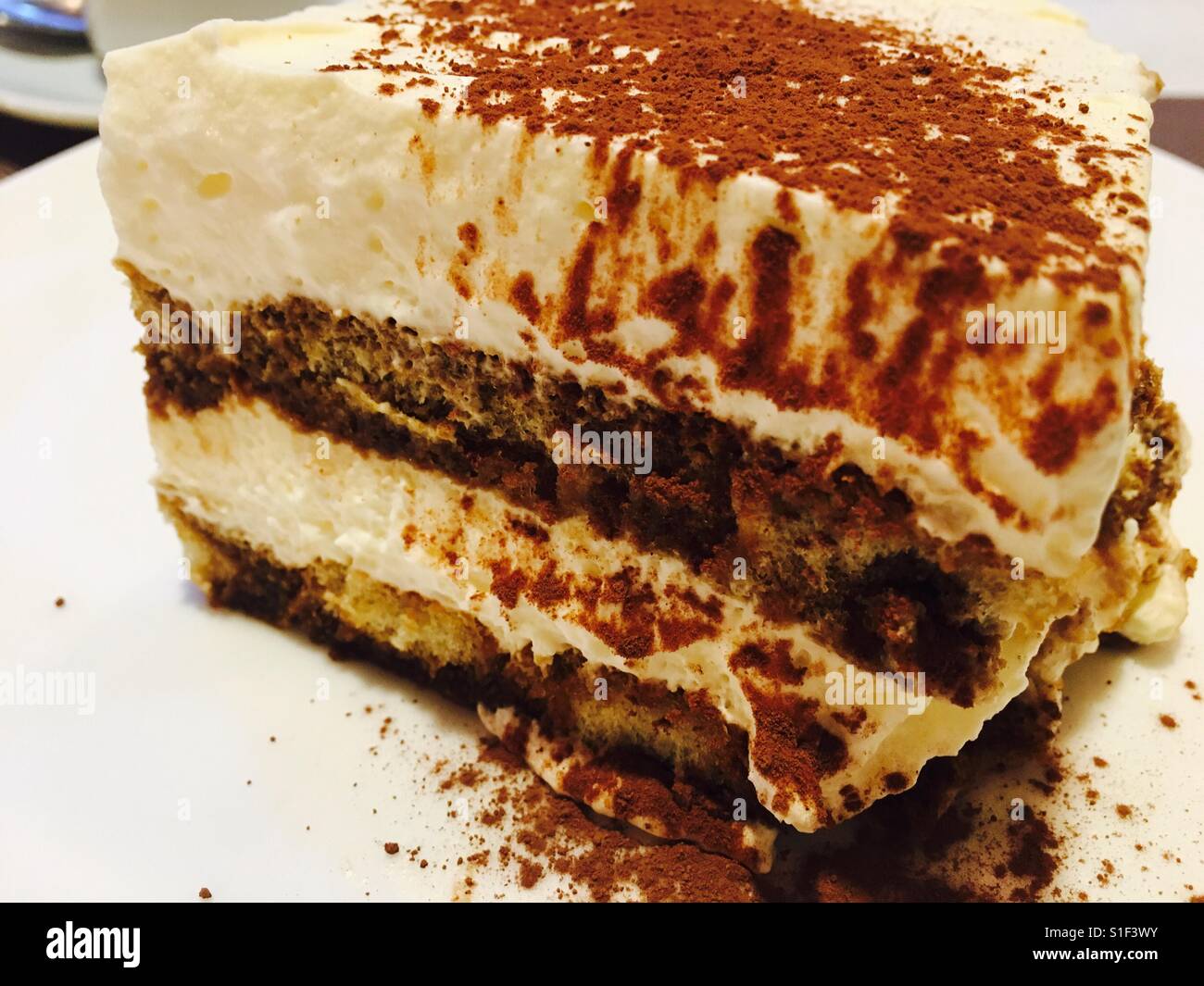Torta tiramisù - Immagine stock catturata con smartphone