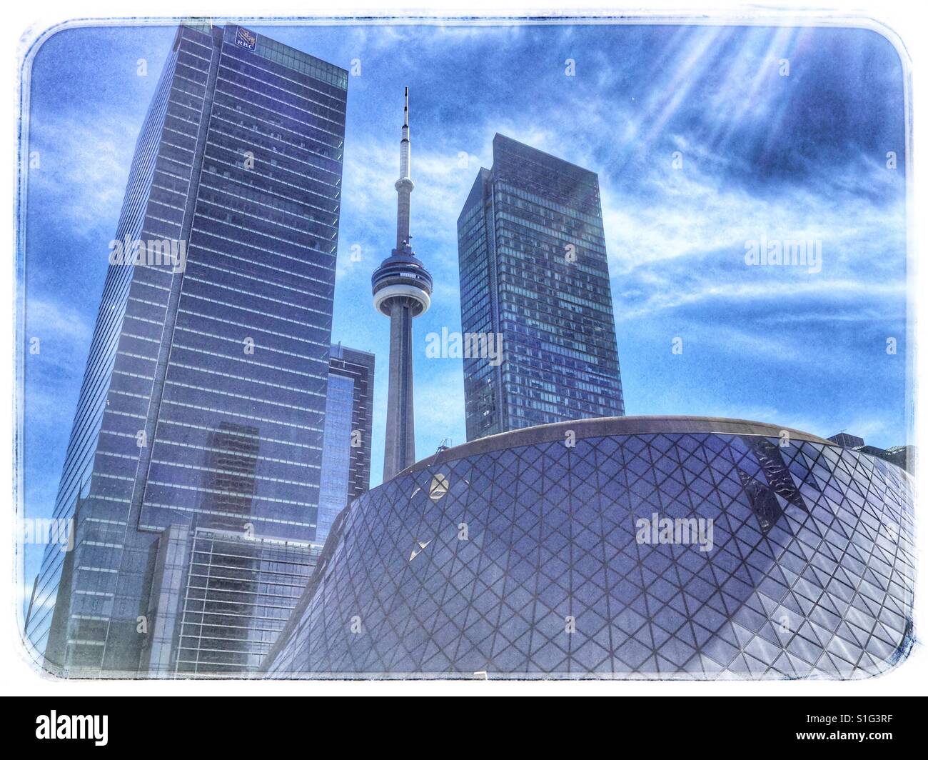 Vista della CN Tower. Foto Stock