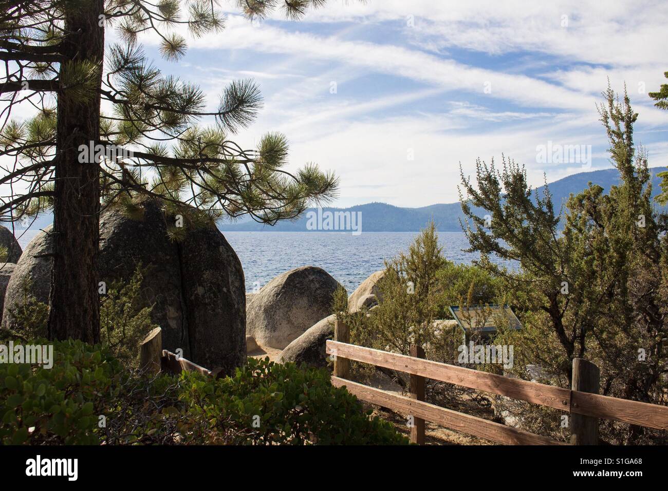 Si affacciano sul lago Tahoe, NV Foto Stock