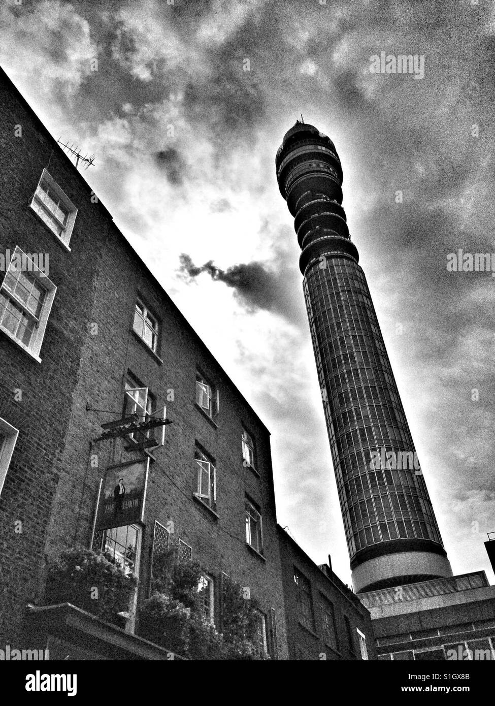 Il BT (British Telecom) torre, Fitzrovia, Londra, Regno Unito. Foto Stock