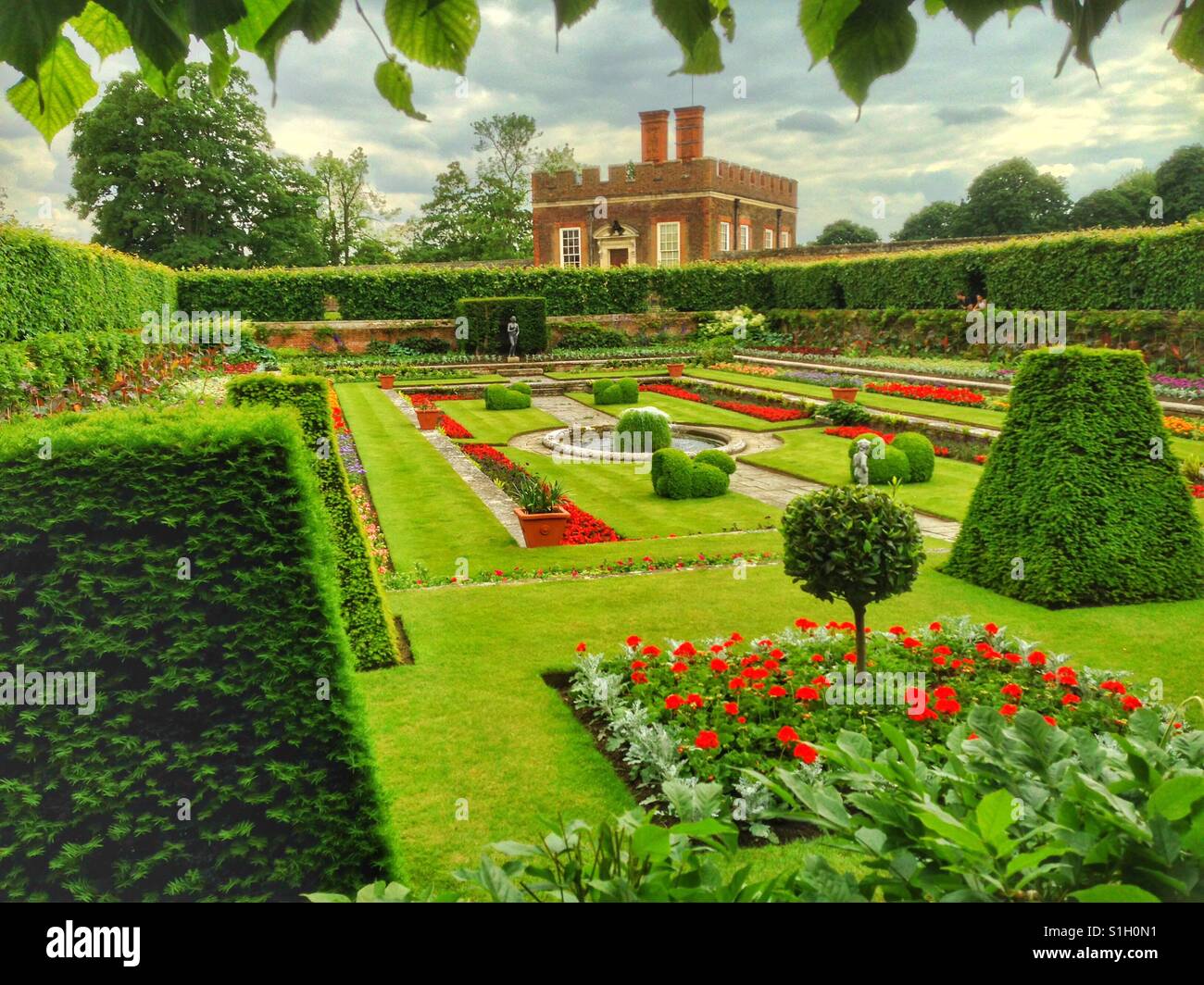 Hampton Court Palace Gardens Foto Stock