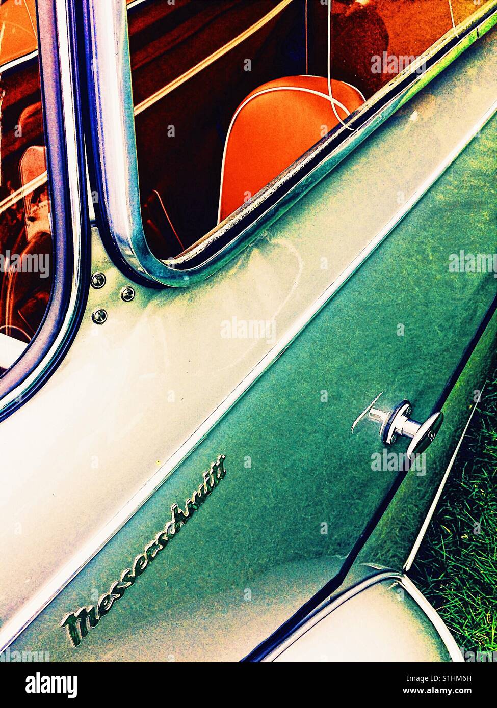 Messerschmitt tre ruote auto di bolle - Immagine stock catturata con smartphone