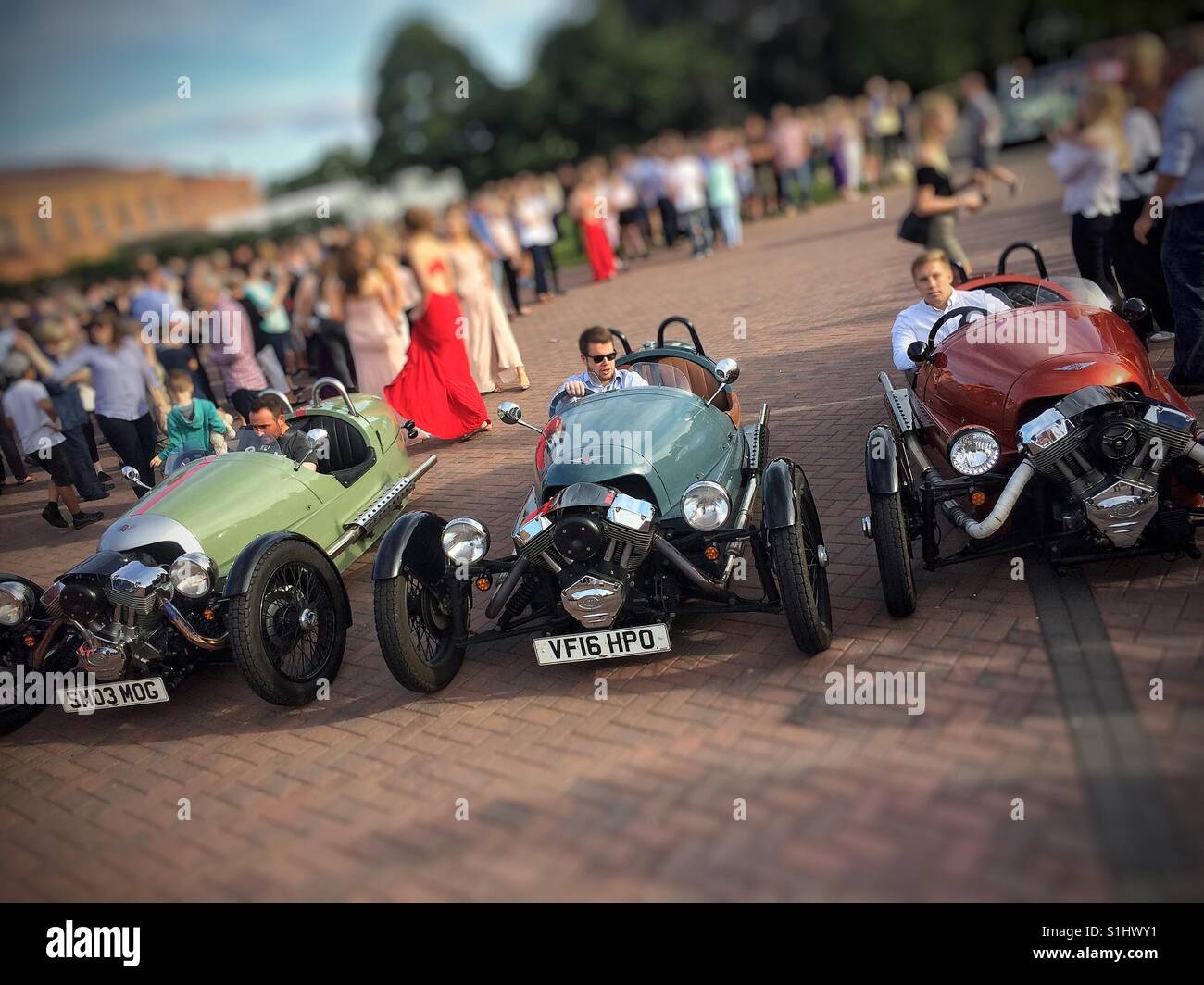 Tre Morgans presso la scuola prom Foto Stock