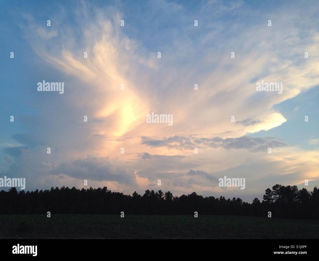 Nube zeffiri - Immagine stock catturata con smartphone