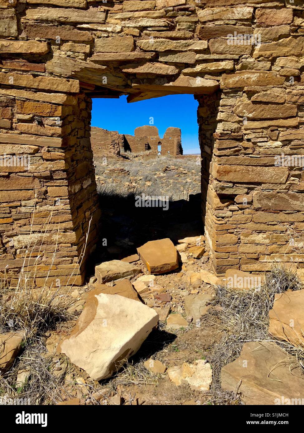 Pueblo Pintado, sito Anasazi a Chaco Canyon, Nuovo Messico, US Foto Stock