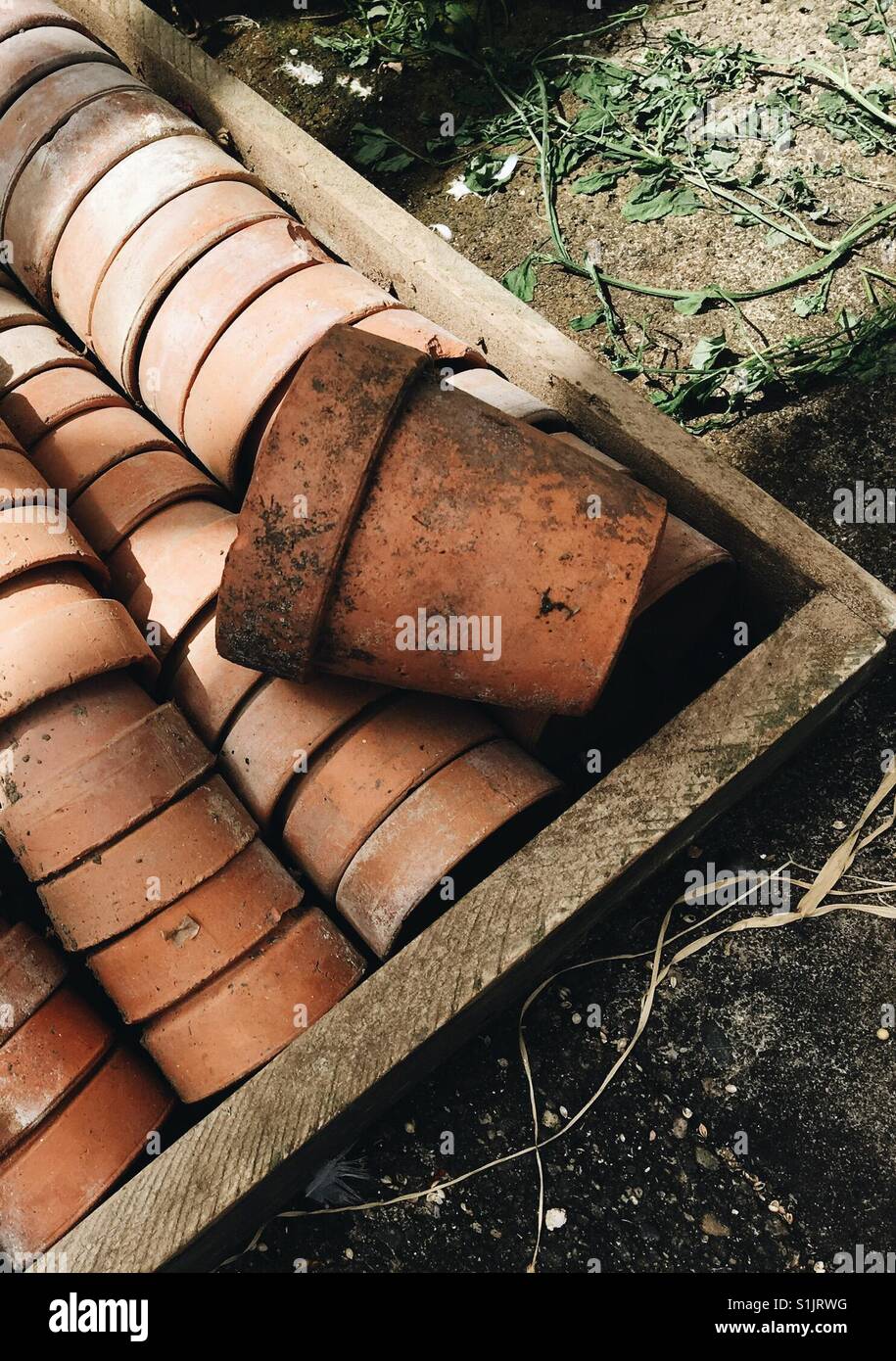 Potting Shed pots Foto Stock