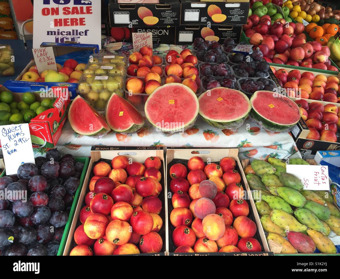 Mercato di frutta Foto Stock