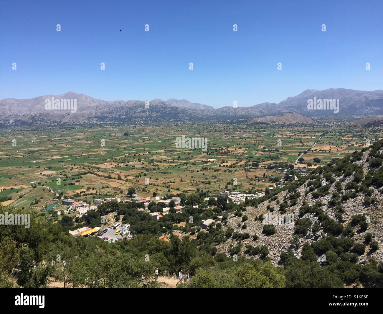 Paesaggio di Lassithi plateau. Foto Stock