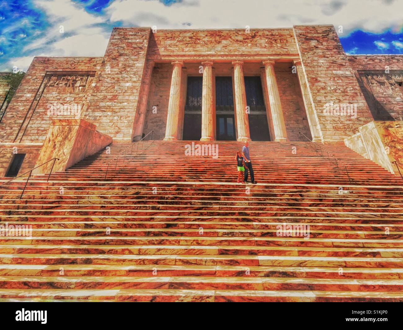 Joslyn Art Museum in Omaha Nebraska - Immagine stock catturata con smartphone