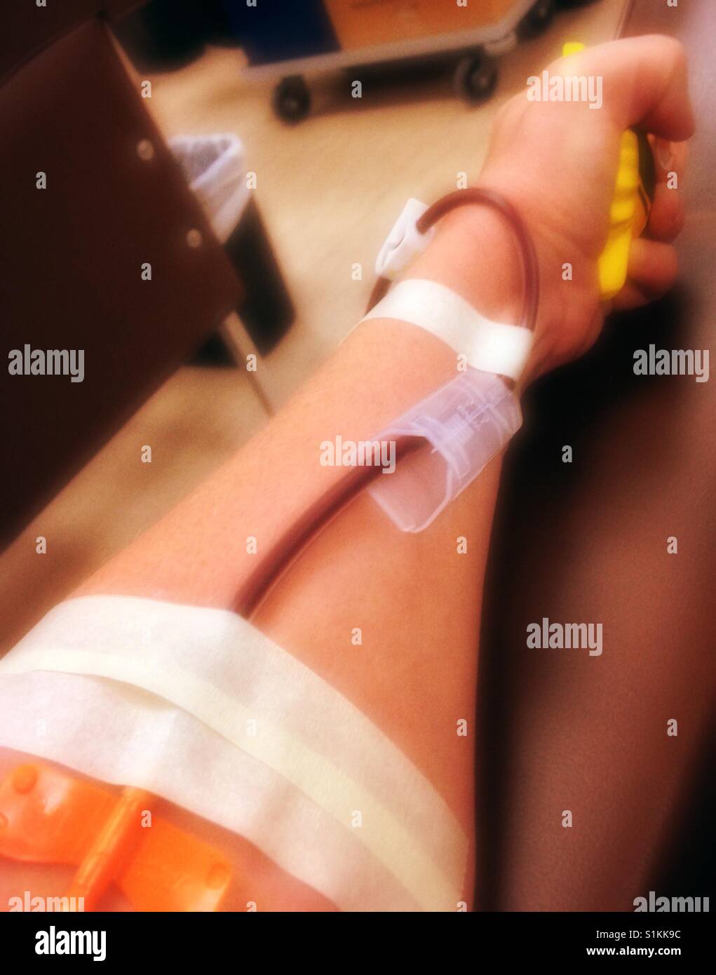 Donazione di plasma- Carolina del Nord - Immagine stock catturata con smartphone