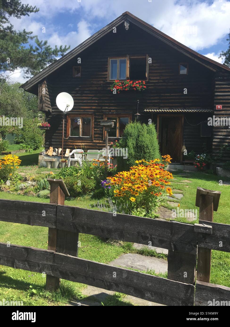 Zelezna Ruda, casa rurale Sumava, Repubblica Ceca Foto Stock