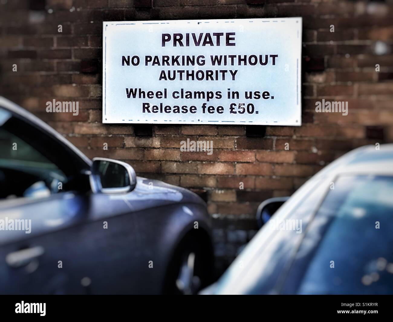 Parcheggio privato avviso Foto Stock