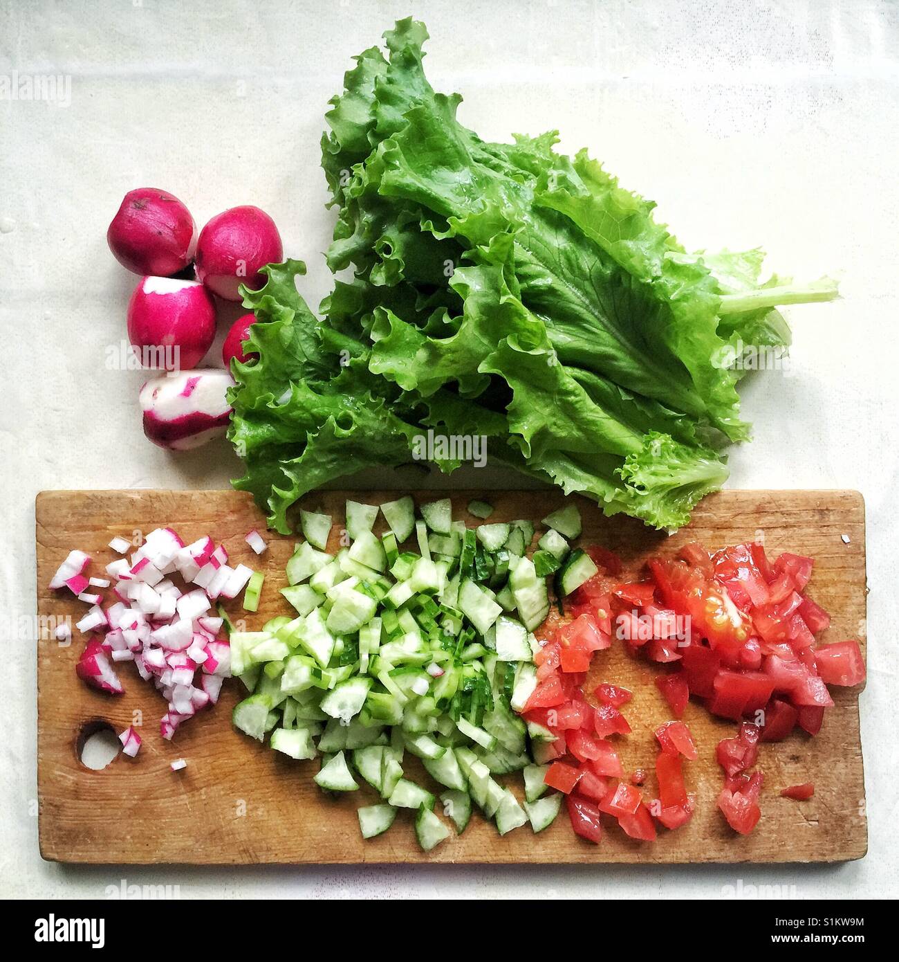 Uno stile di vita sano inizia dalla verdura fresca - Immagine stock catturata con smartphone