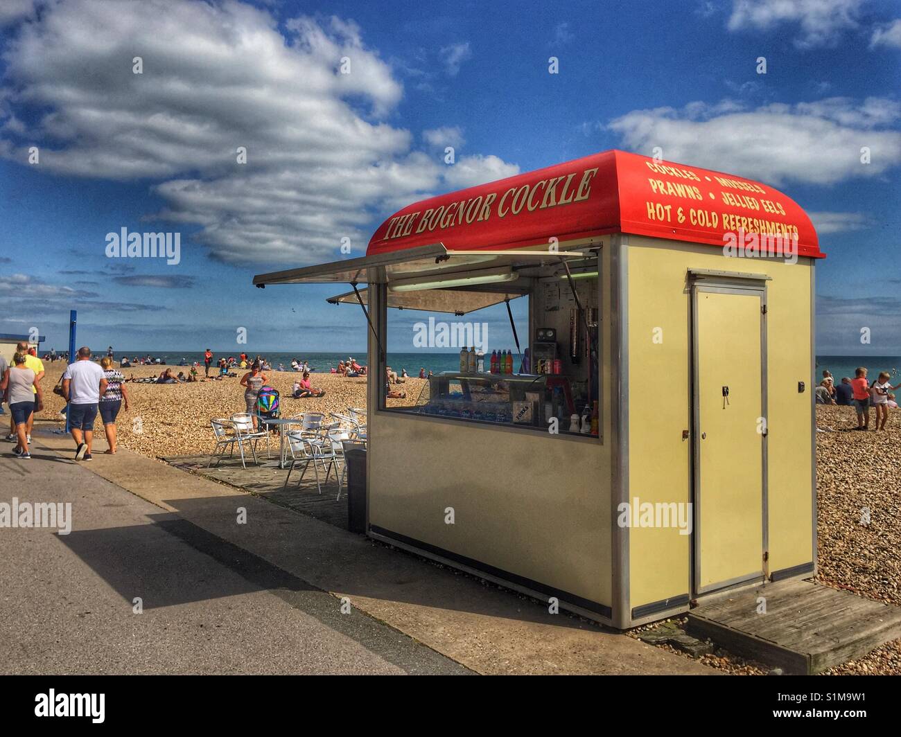 Il Bognor arricciatura sul lungomare, Bognor Regis in Inghilterra - Immagine stock catturata con smartphone