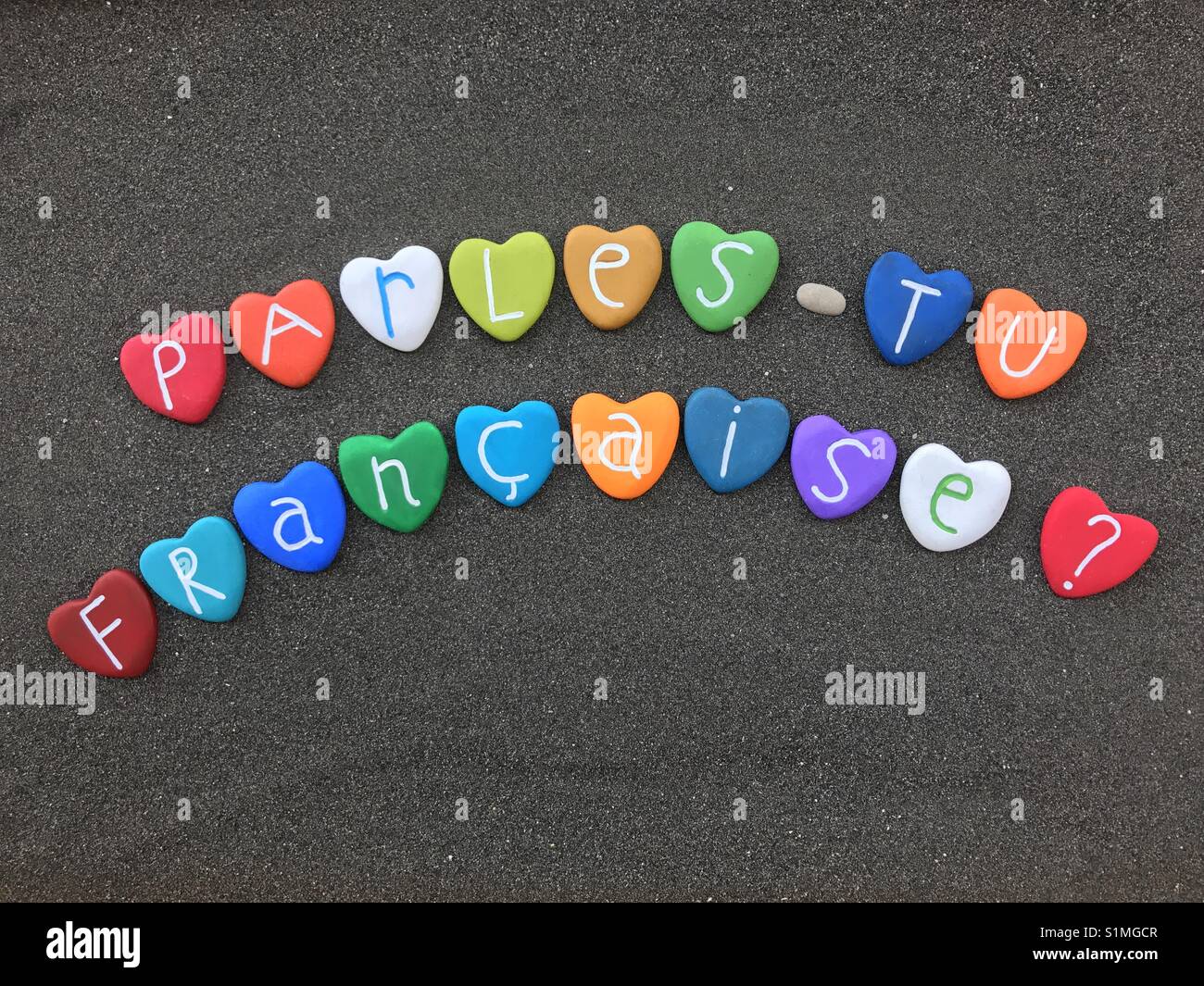 Parles-tu français ? Foto Stock
