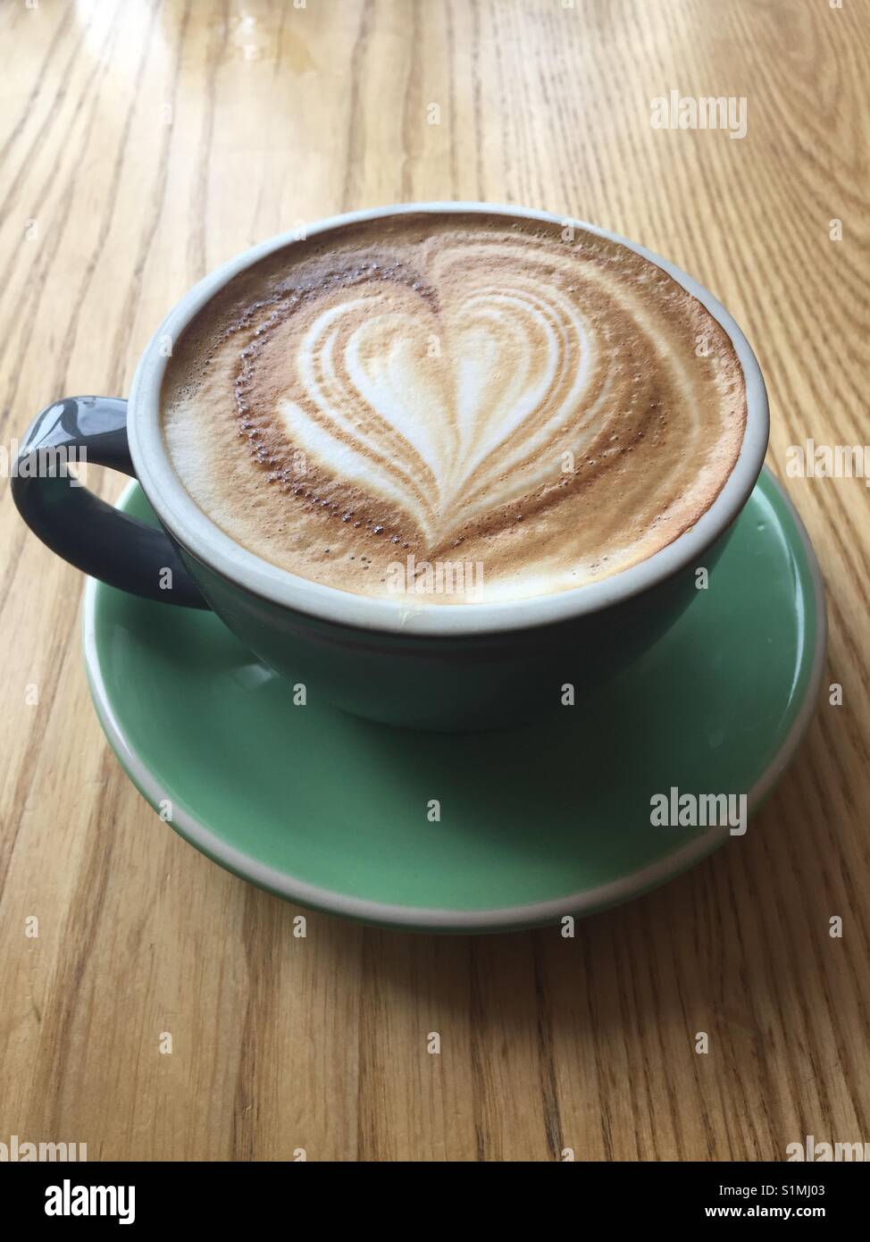 Piatto bianco caffè Foto Stock