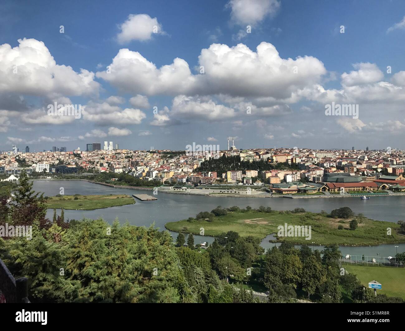 Piyer Loti collina che si affaccia sul corno dorato con vista sul Bosforo Foto Stock